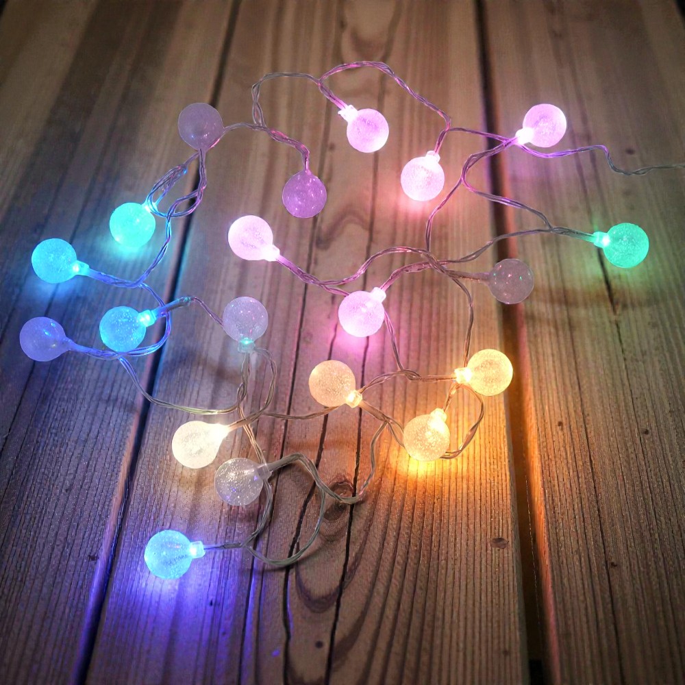 LED Lichterkette Ball 20-flammig batteriebetrieben 