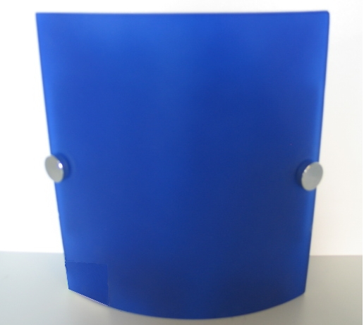 Halogen Wandleuchte "Eleganz" mit blauem Glas