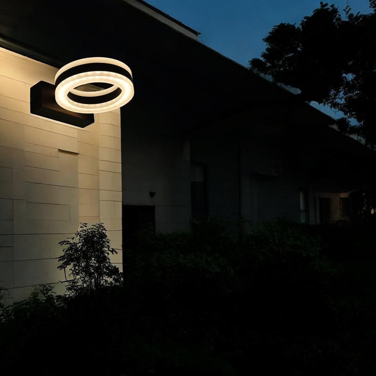 LED Außenwandleuchte Sydney rund
