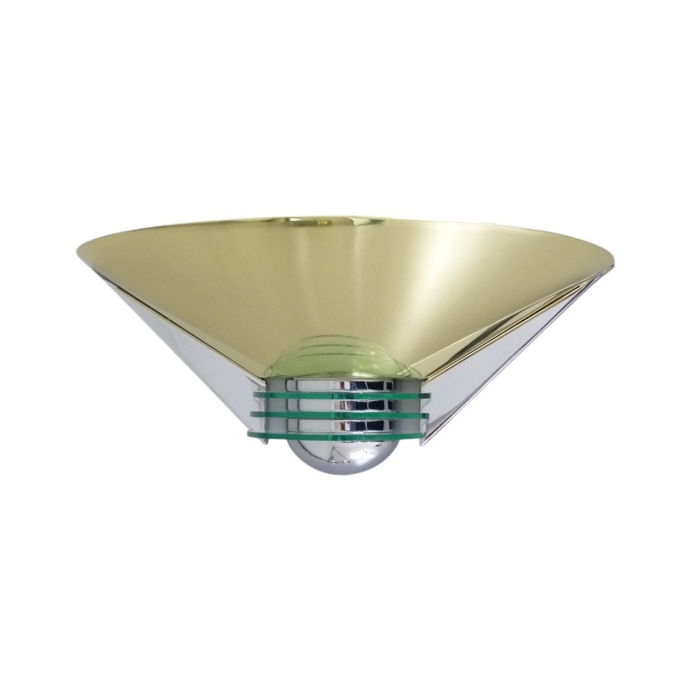 Hochwertige Wandleuchte chrom-messing Fassung E27