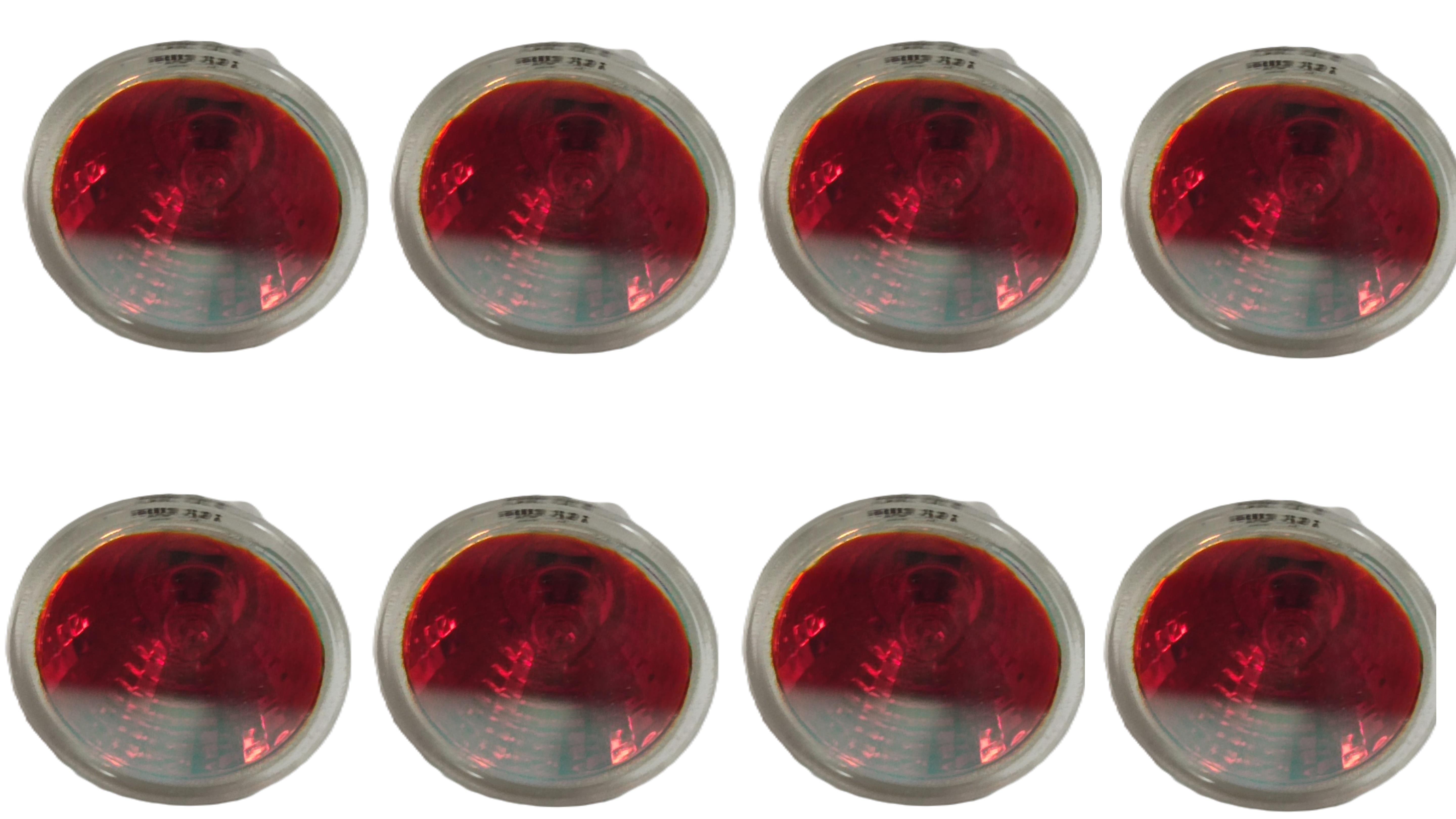 Kaltlichtreflektorlampe rot 8er Set Fassung GU4 MR11
