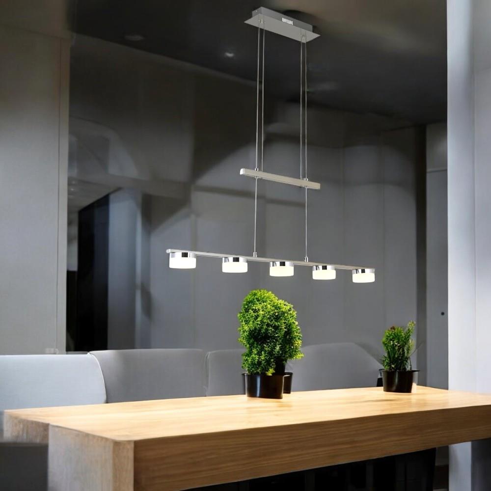 LED Pendel-Hänge-Leuchte MARENA Balken 5 flg. höhenverstellbar