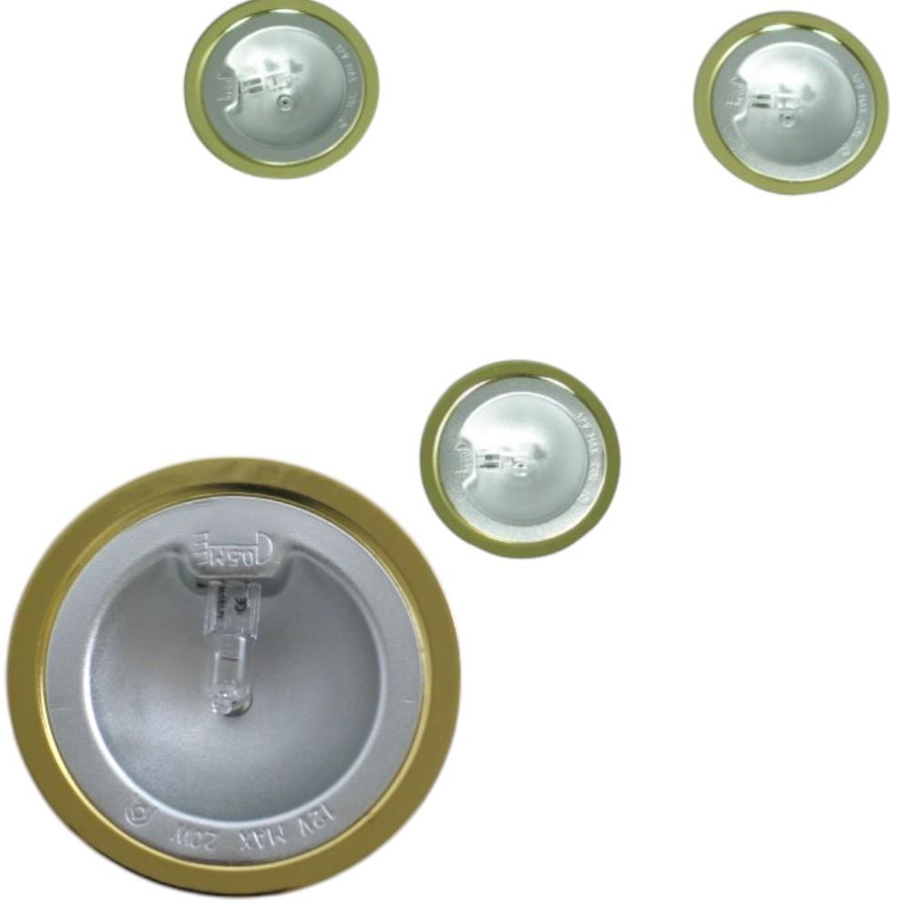 Einbauspot-3er Set messing Einbauleuchte G4
