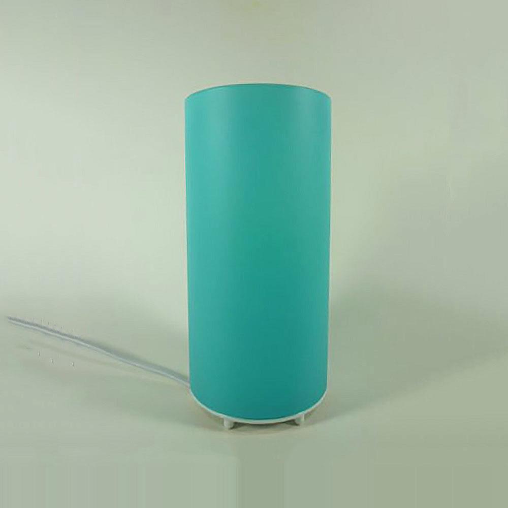 Glas Tischleuchte KEVIN blau - türkis Zylinder Lampe