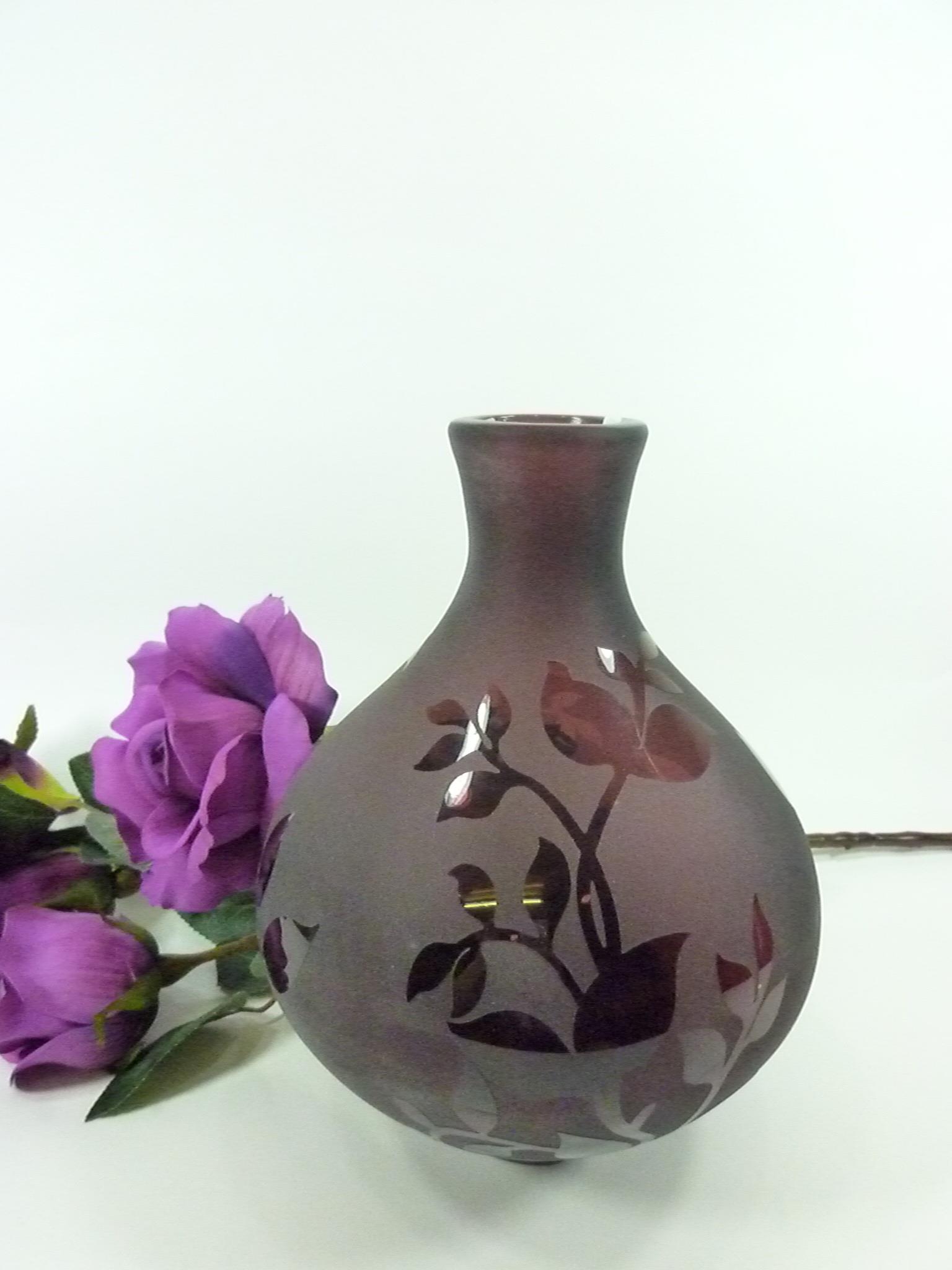Bezaubernde Glasvase Amphora Tisch-Deko-Vase