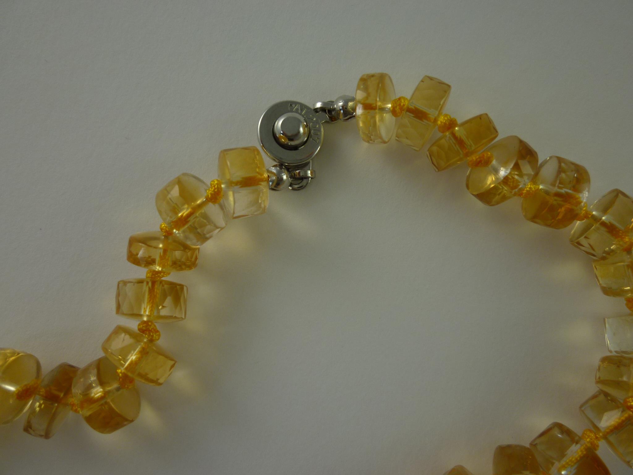 Kette Citrin 55cm Edelstein Halskette Geschenk