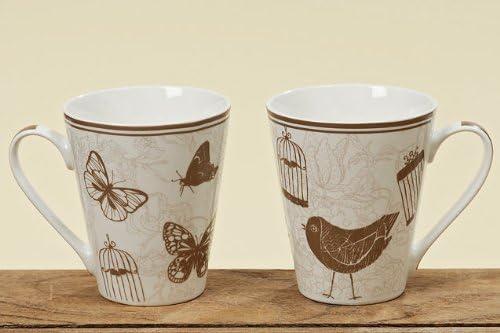 Harmoniche Kaffeebecher Bird and Butterfly im 2er-Set Teetasse