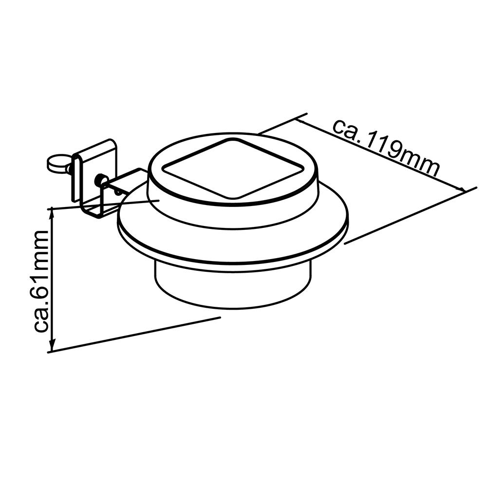 Solar-Dachrinnenleuchte 2er Set