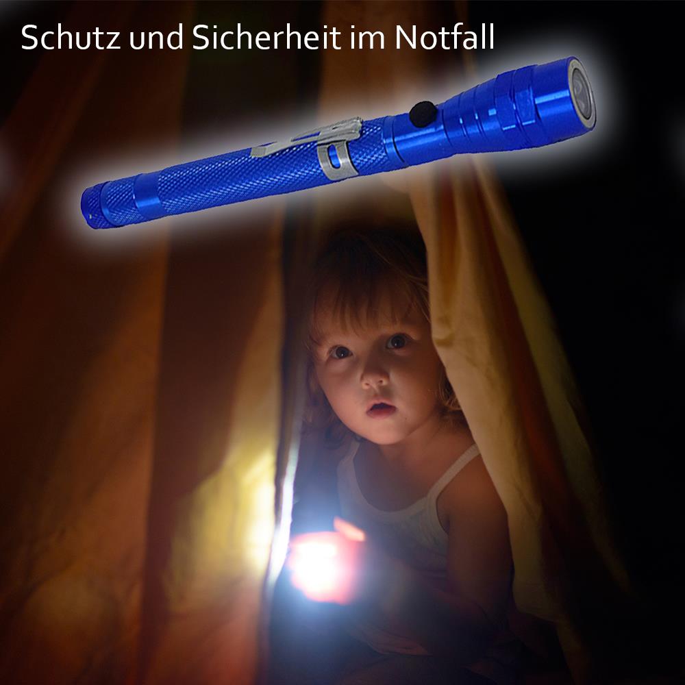 LED Teleskop-Taschenlampe Sky blau