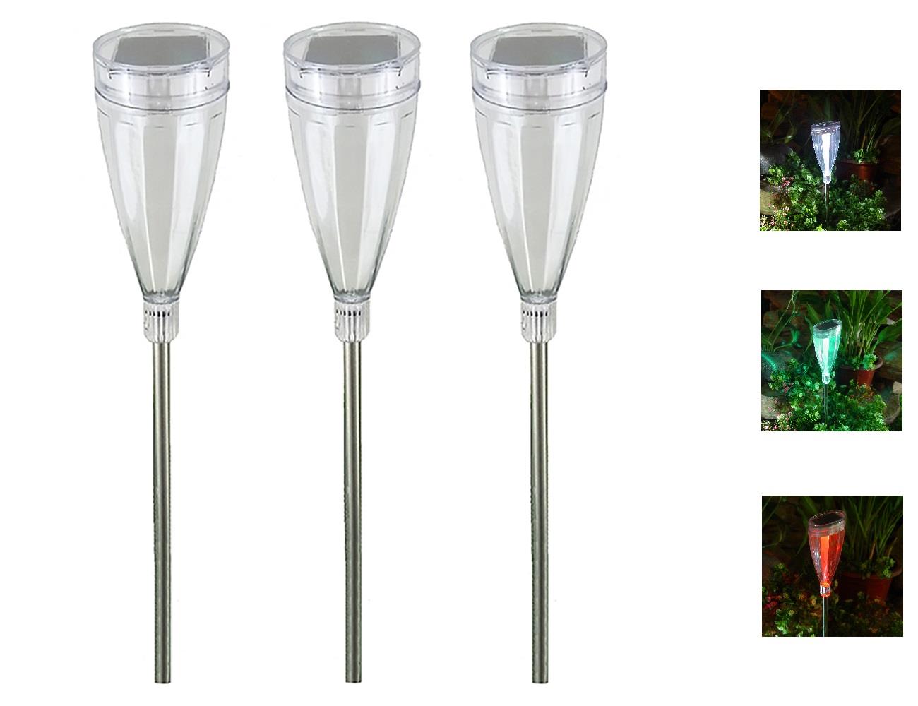 LED Solarleuchte Tulpe 3 er Set