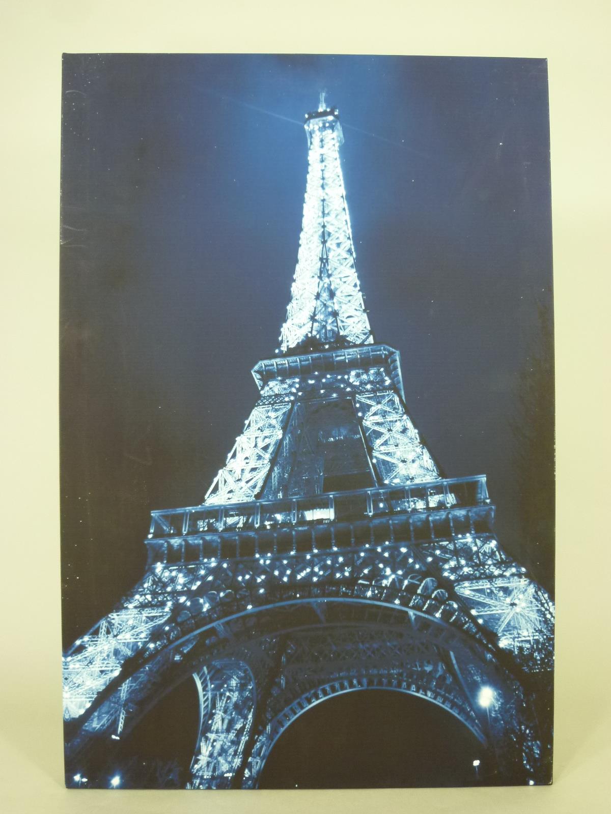 LED-Wand-Leinwand-Bild Eiffelturm Stimmungs-DekoLeuchte