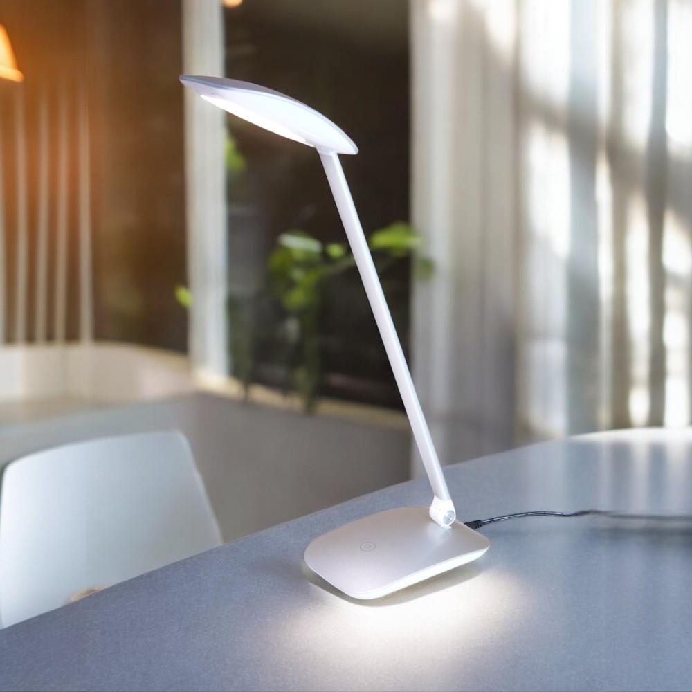 LED Tischleuchte Kian silber Touchschalter USB Anschluss