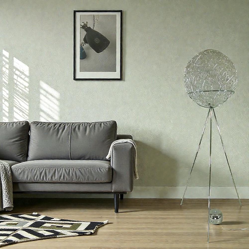 LED + Halogen Stehleuchte ALINA Kugelleuchte Standleuchte