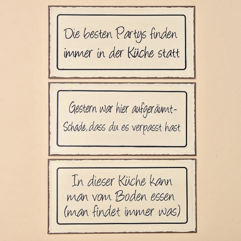 Schild Trudi 3s Metall weiß 40x 20cm