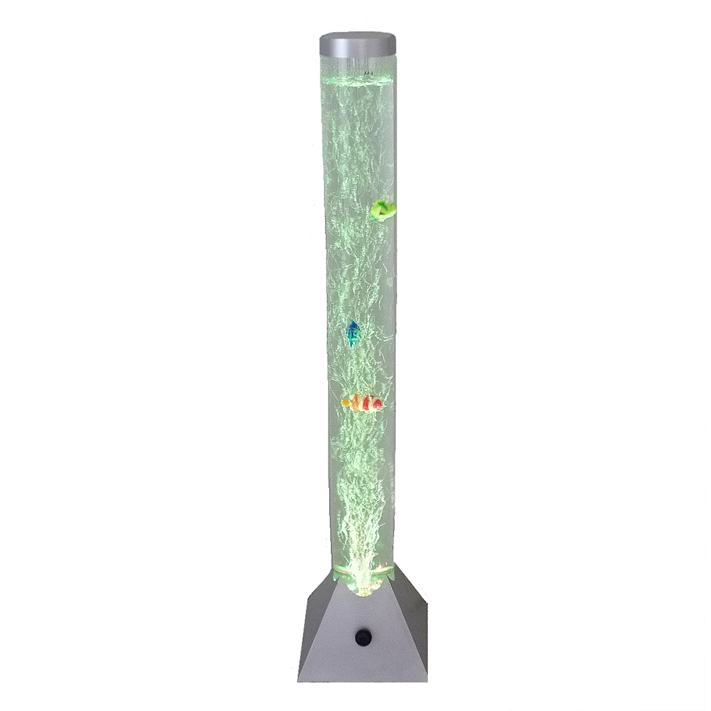 Deko-Wassersäule LED farbwechselnd und 6 Fischen Stimmungslampe