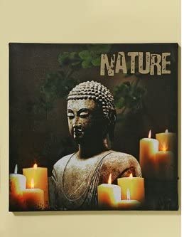LED-Leinwandbild Buddha Wand-Deko-Objekt