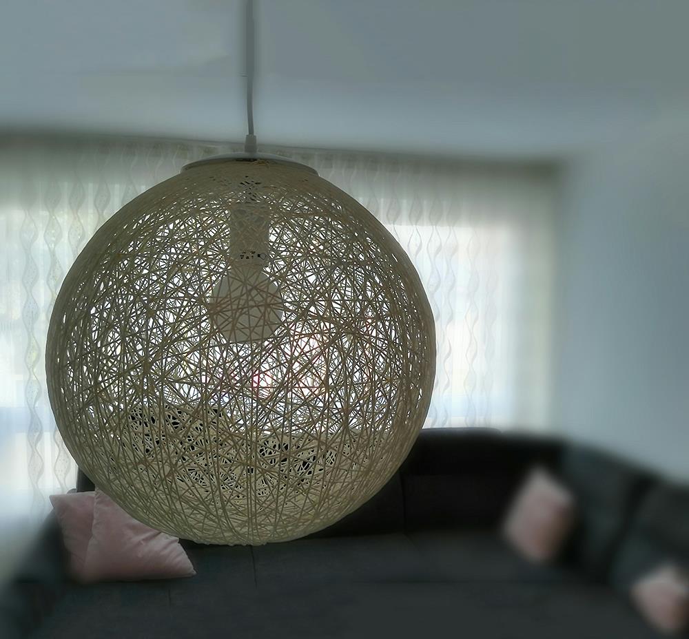 Pendelleuchte UNO Hänge-Kuge-Leuchte aus Bast