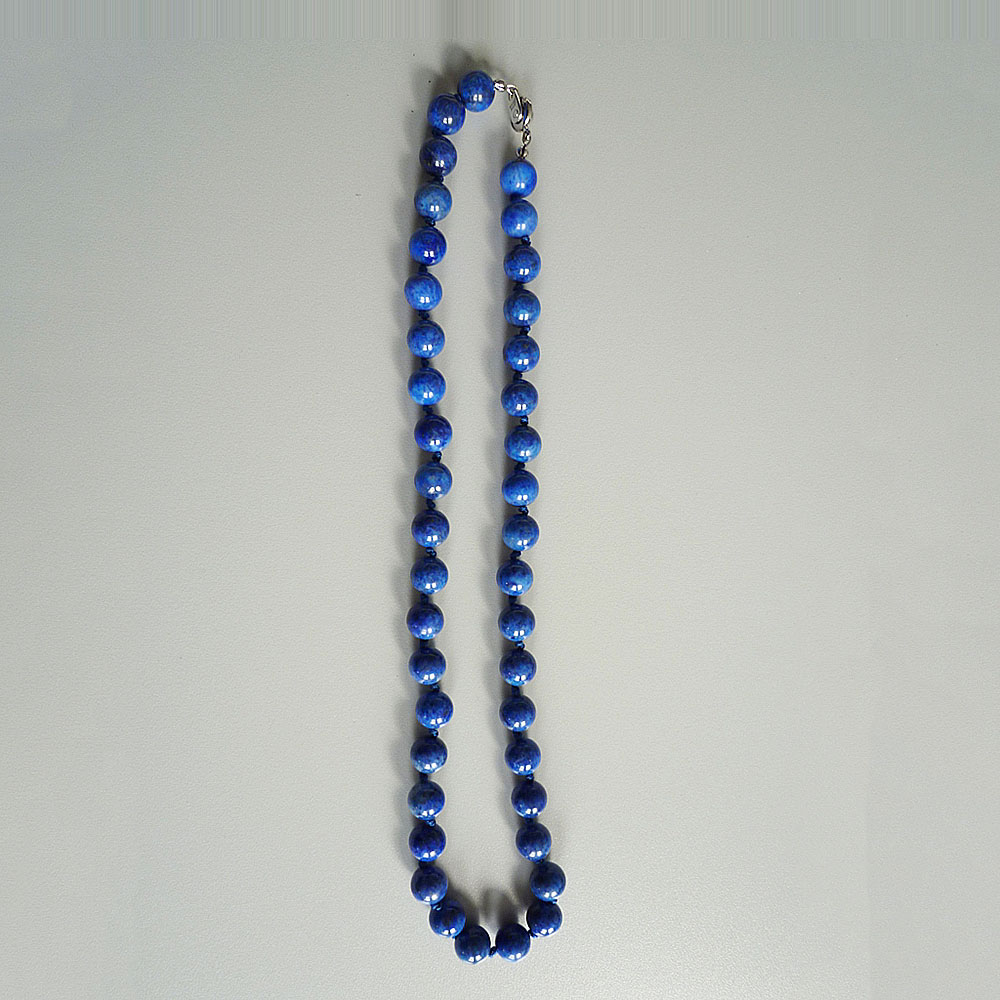 Edelstein Halskette aus Lapislazuli Kugelkette