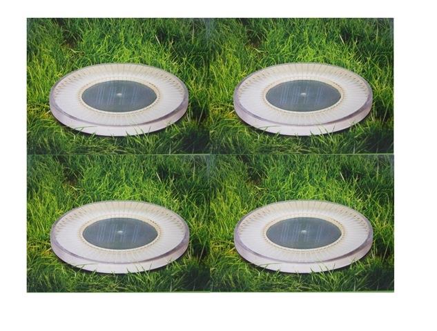 Solar Bodenleuchte rund mit 4 LED