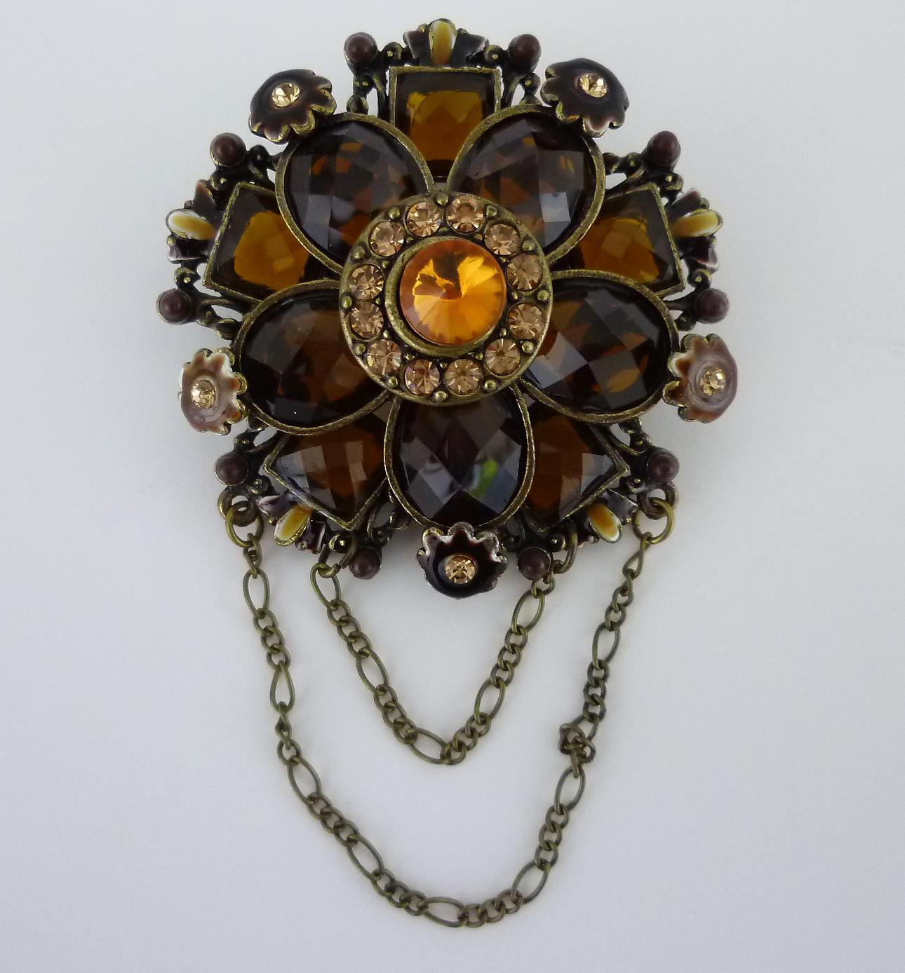 Kette-Collier-Brosche Modeschmuck Halskette mit Anänger Blüte