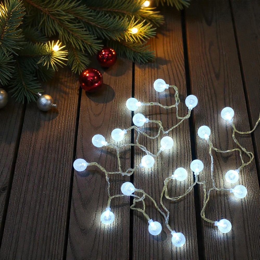 LED Lichterkette Ball 20-flammig batteriebetrieben 