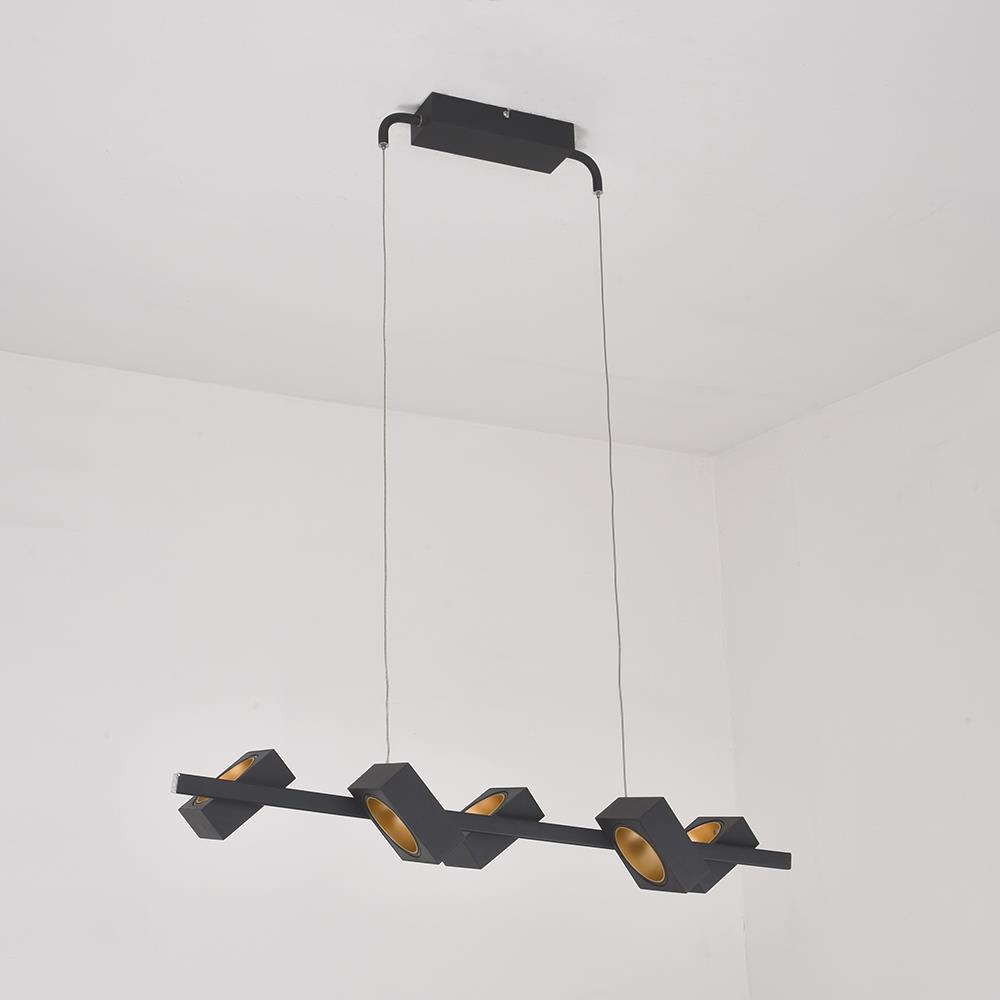 LED Hänge-Pendel-Leuchte Kare 5-flammig mit Fernbedienung