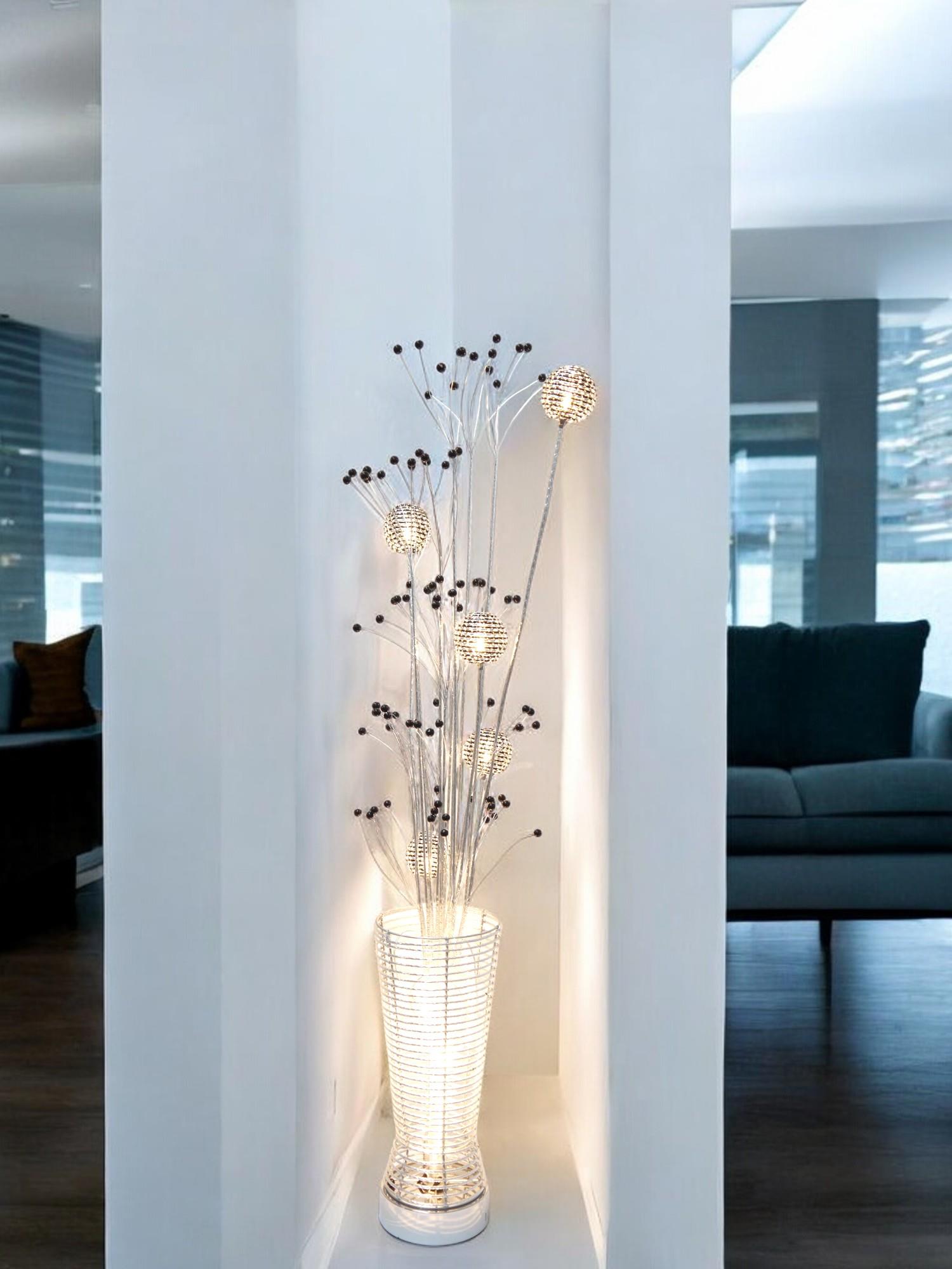 Stehleuchte Manjola 7-flammig Aluminium