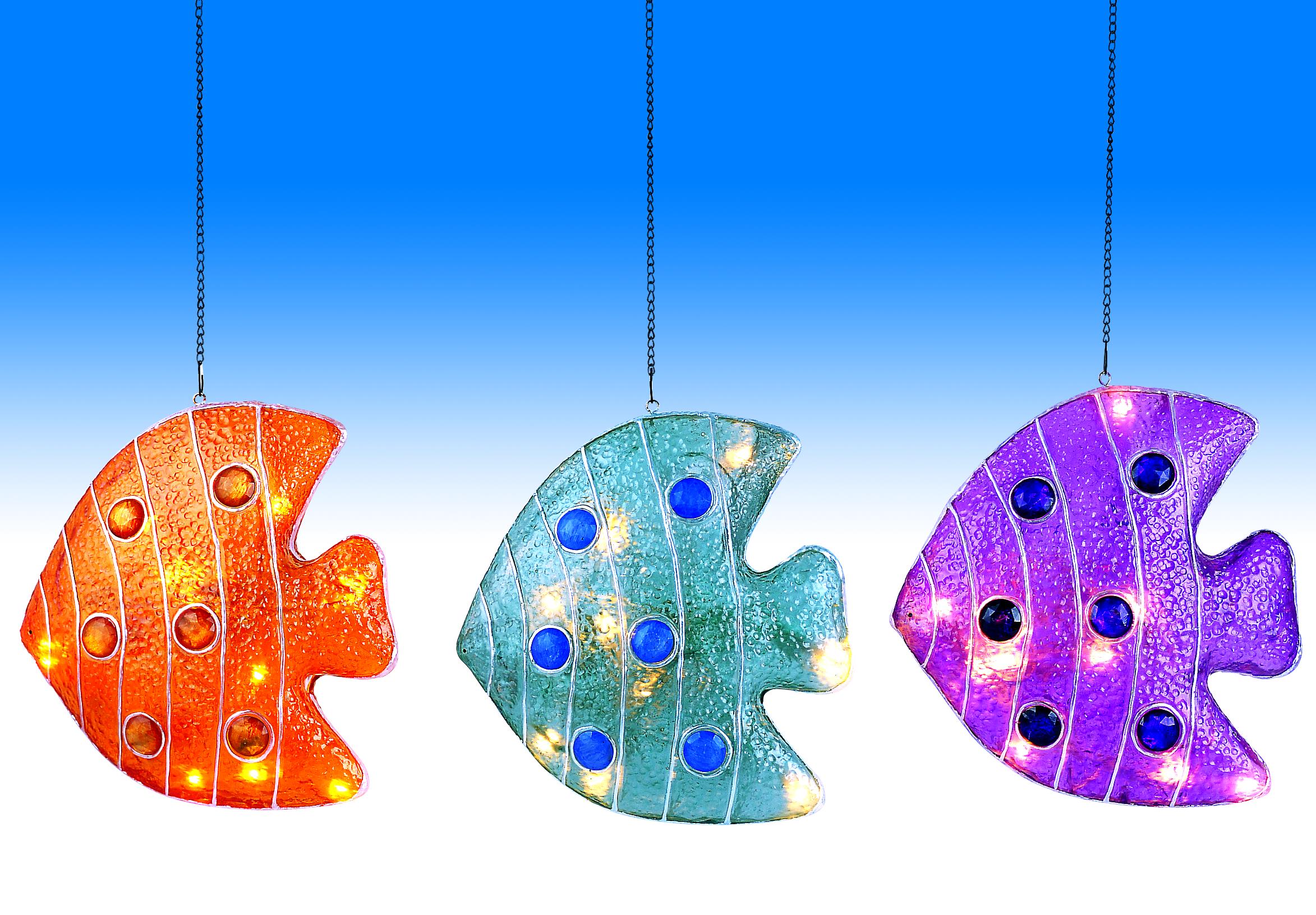 Dekorations-Leuchte FISCH Fiberglas Hänge-Deko-Kinder-Leuchte