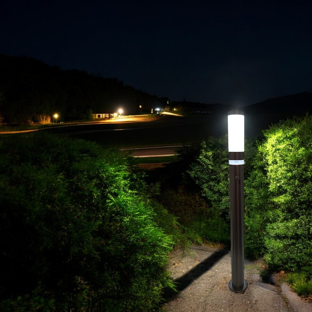 Edelstahl Außen-Stehleuchte Lisa 1m mit Bewegungsmelder