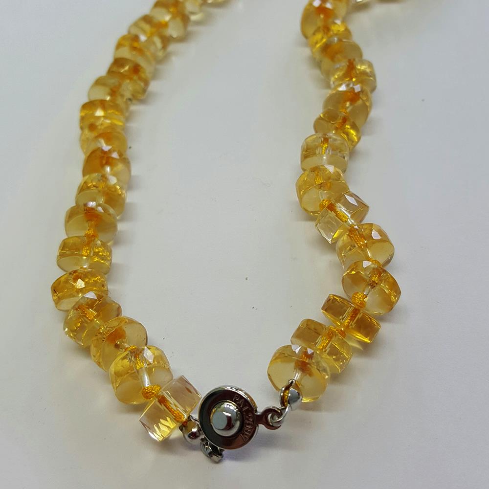 Kette Citrin 55cm Edelstein Halskette Geschenk