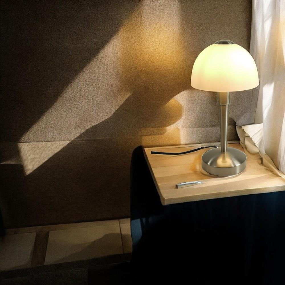 Glas-Tischleuchte MORITZ Nachttisch-Wohnzimmer Lampe