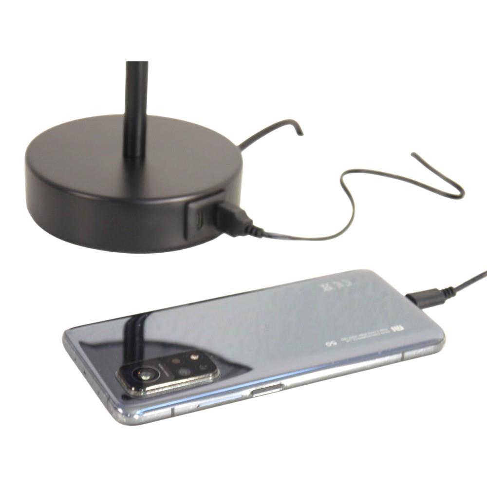 Tischleuchte Alan schwarz/grau USB Anschluss Tischleuchte Alan schwarz/grau USB Anschluss