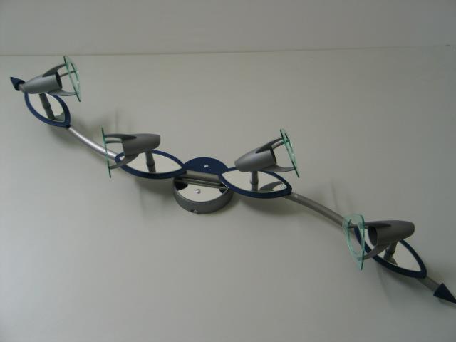 Dreh- und schwenkbarer Strahler 4-flammig S-Bogen