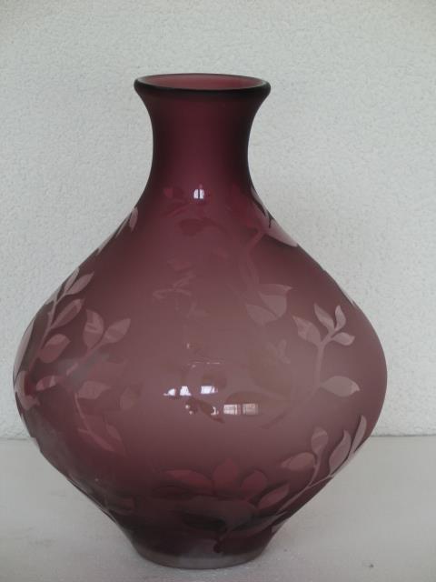 Bezaubernde Glasvase Amphora Tisch-Deko-Vase