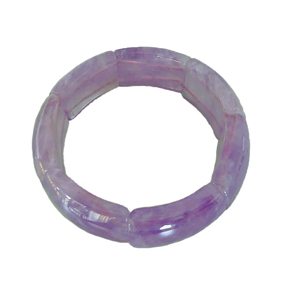 Wunderschönes Edelstein Armband aus Amethyst Violett Ovalform flexibel
