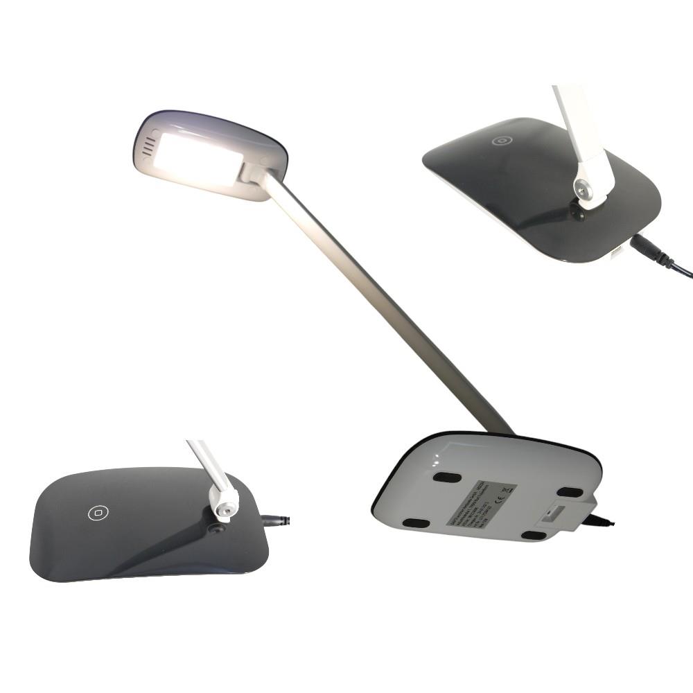 LED Tischleuchte Kian schwarz Touchschalter und USB Anschluss