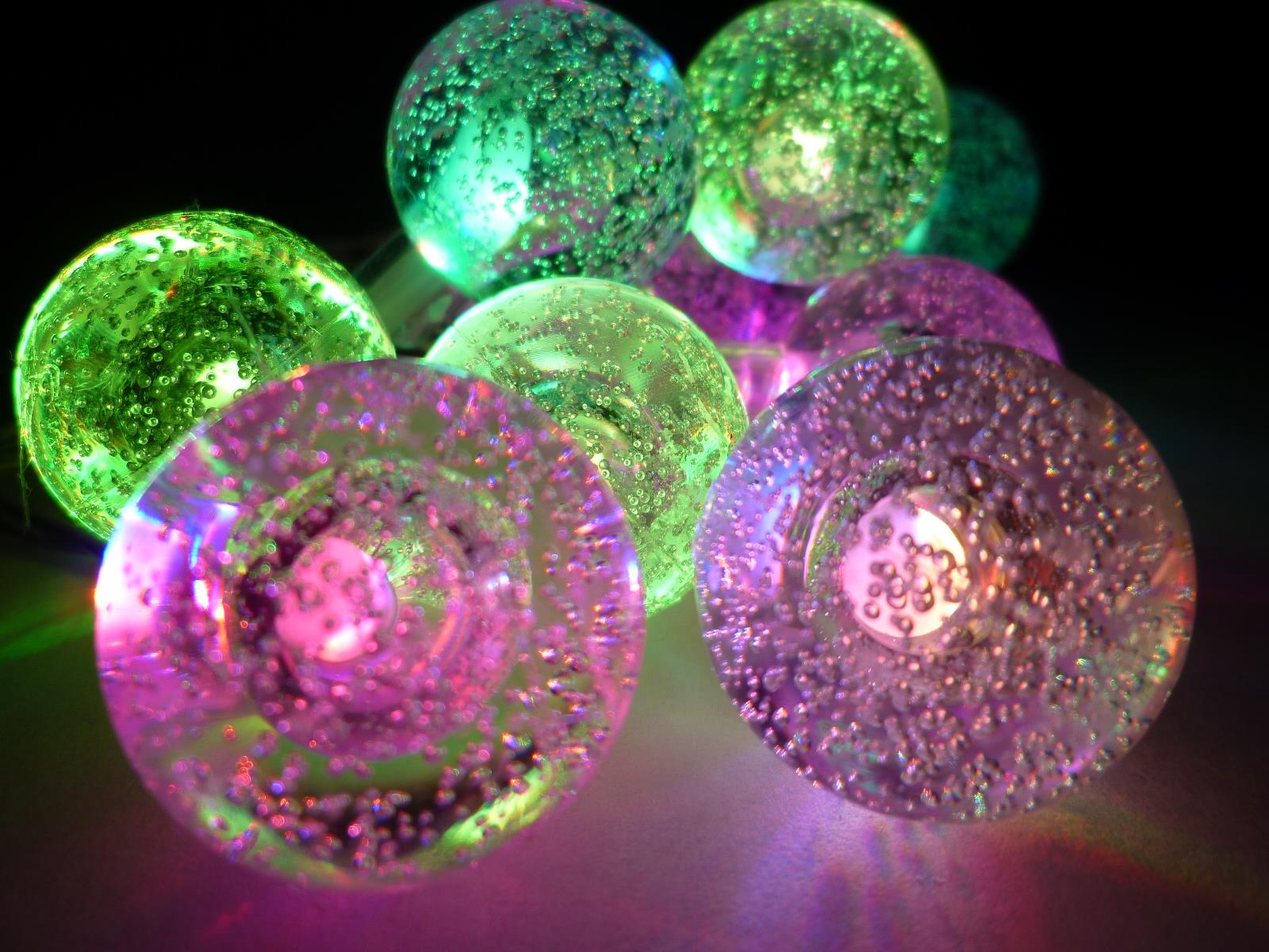 LED Lichterkette BUBBLE BALL 10-flammig batteriebetrieben farbwechselnd