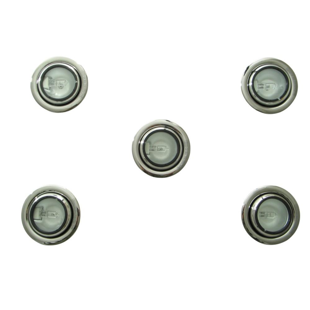 Einbauspot-5er Set Farbe chrom Einbauleuchte G4 schwenkbar 