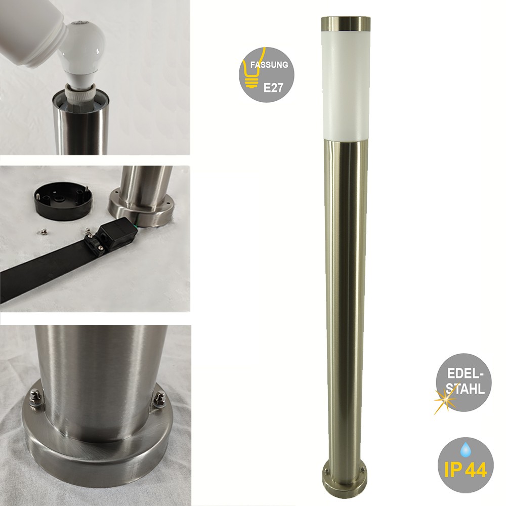 Edelstahl Außen-Steh-Wege-Leuchte OSLO