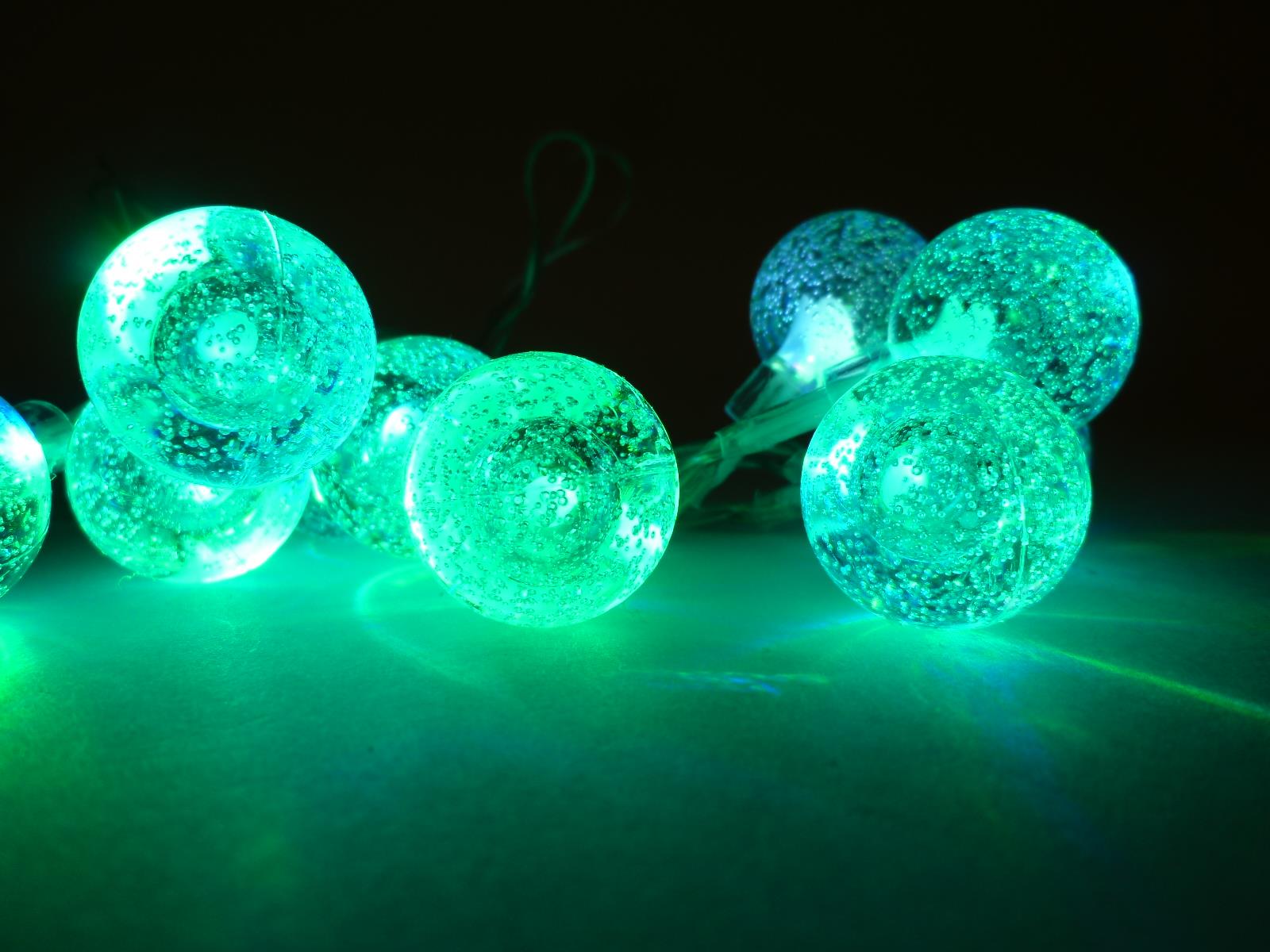 LED Lichterkette BUBBLE BALL 10-flammig batteriebetrieben farbwechselnd