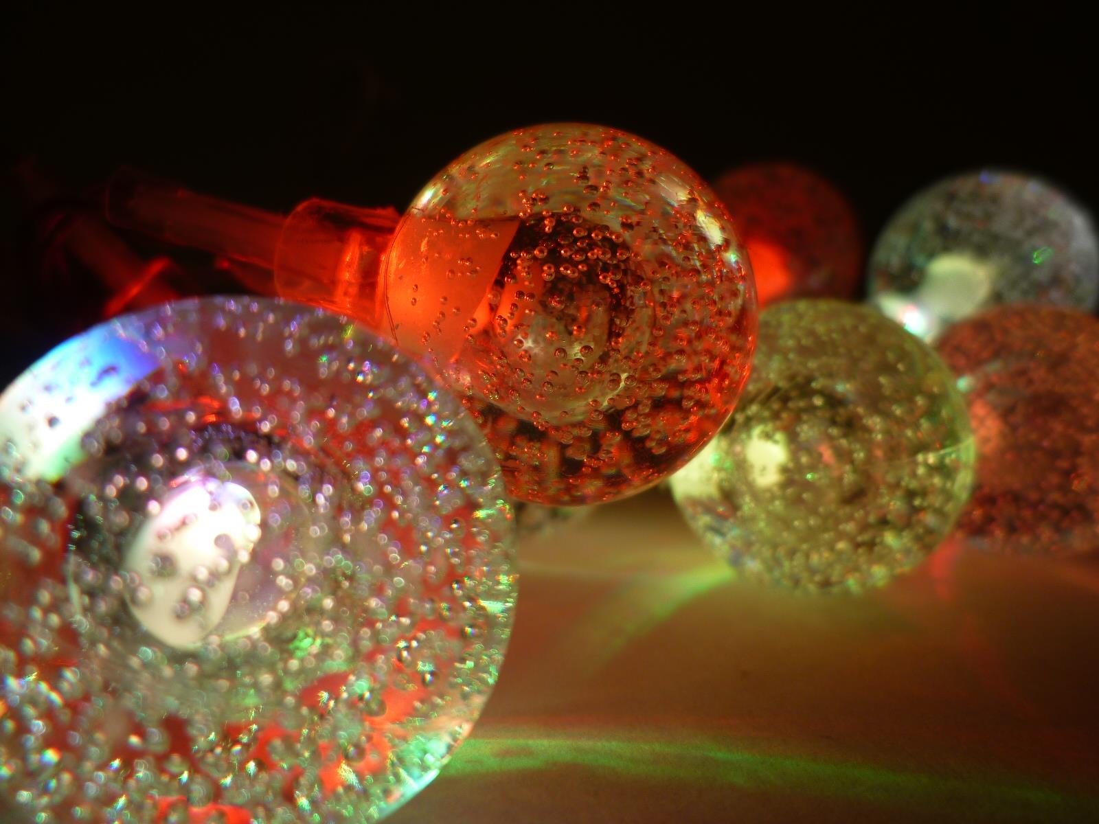 LED Lichterkette BUBBLE BALL 10-flammig batteriebetrieben farbwechselnd