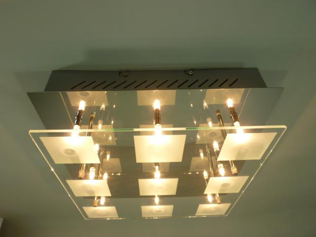 Moderne Halogen Glas Deckenleuchte IRA 9-flammig
