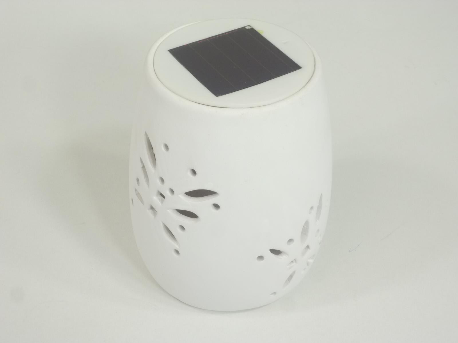 LED Solarwindlicht weiß  Keramik