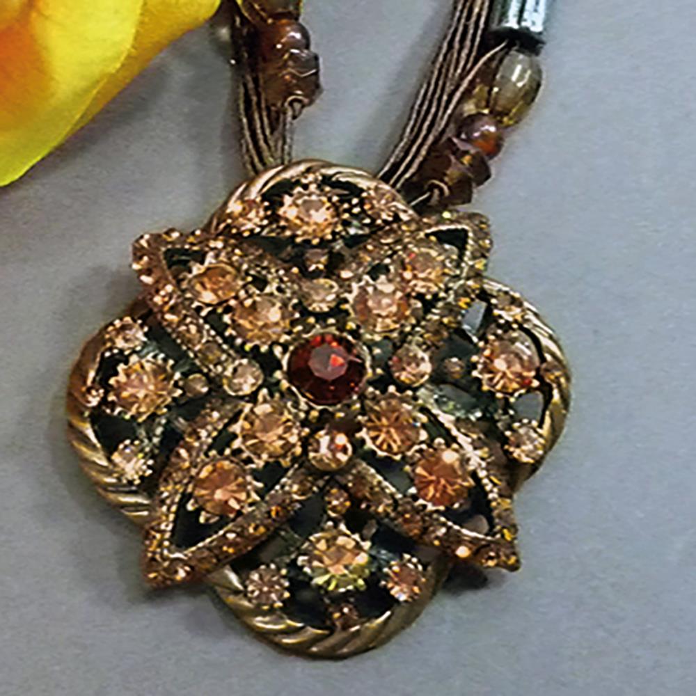 Kette-Collier Stern braun Halskette Modeschmuck