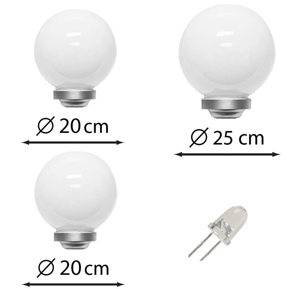 Solar-Kugel-Dekoleuchte OLA 20+20+25cm