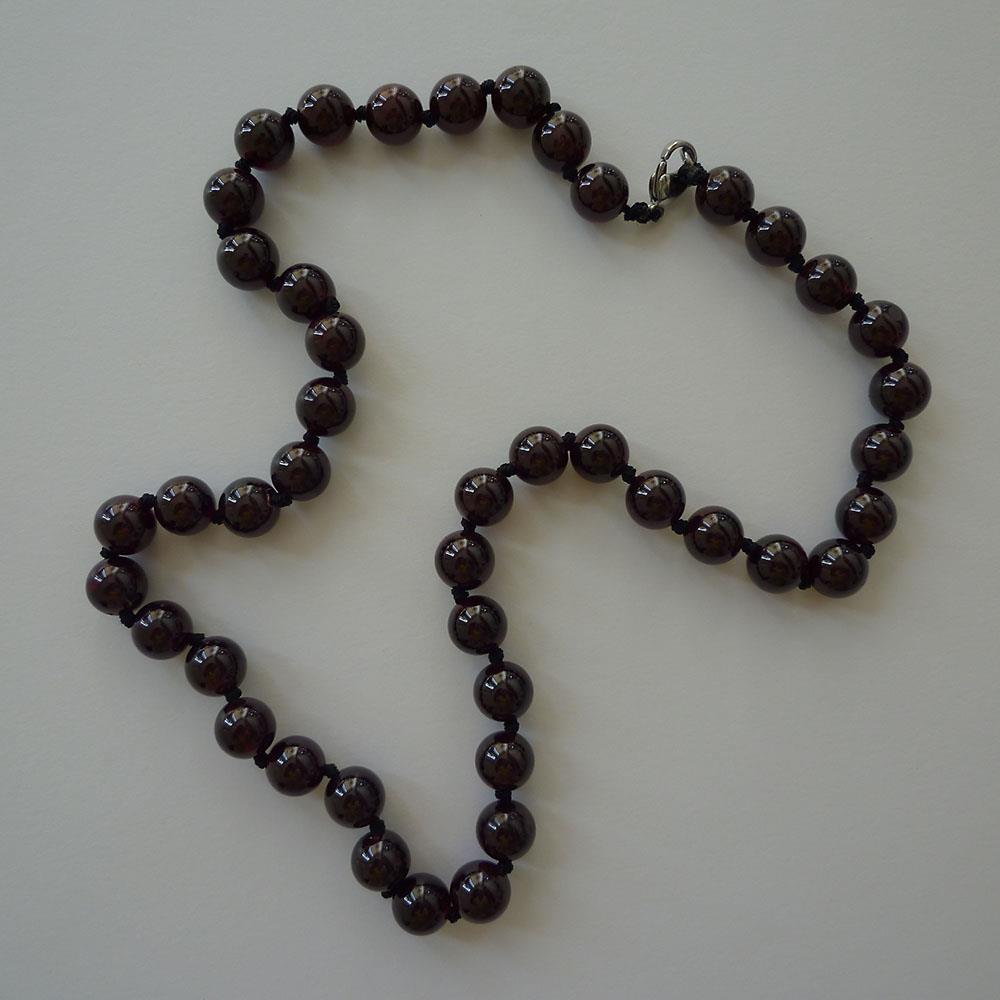 Kette Granat rot Granatstein-Kugelkette 50cm
