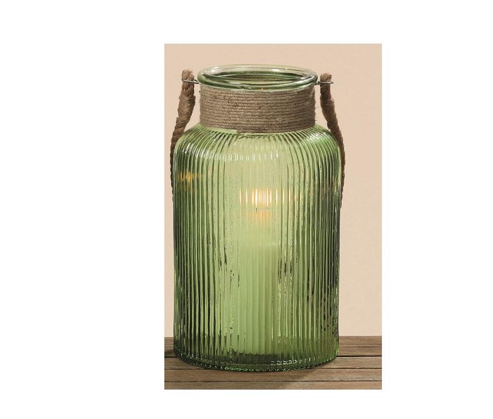 Windlicht Casimir Glas grün Blumenvase