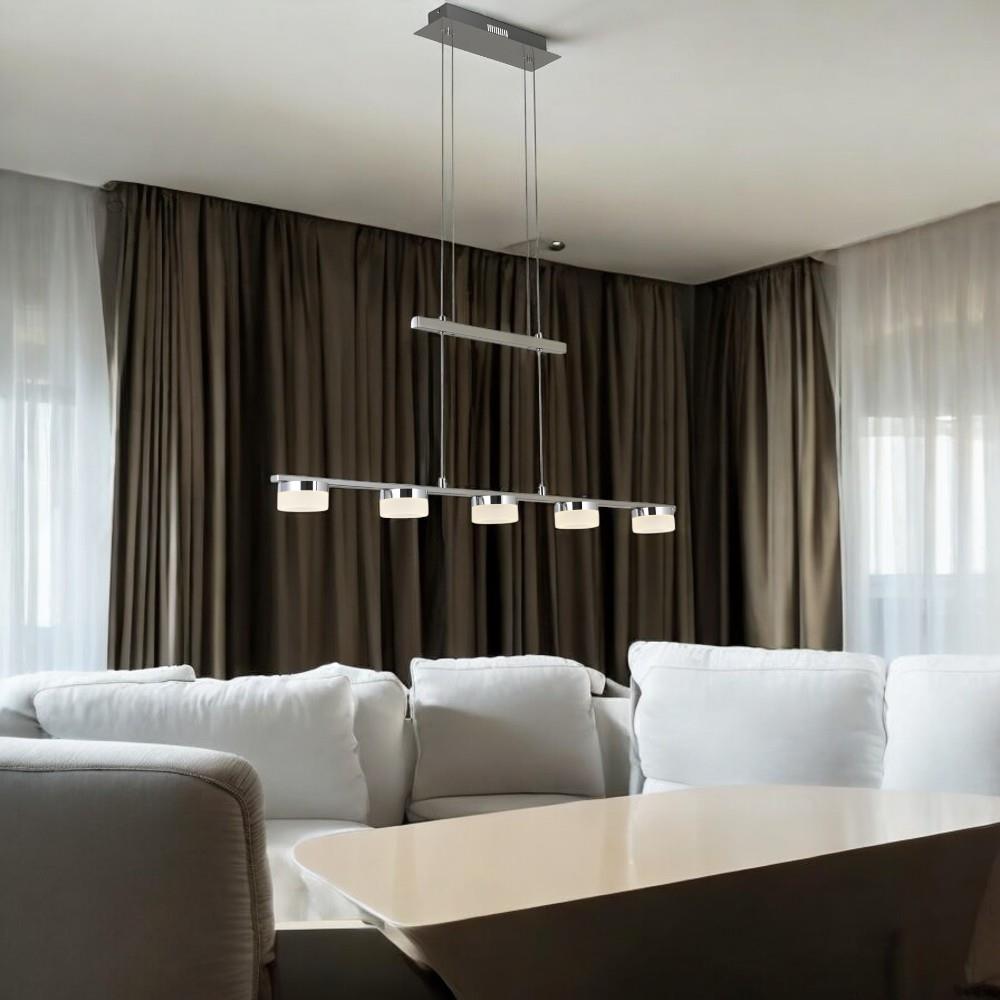 LED Pendel-Hänge-Leuchte MARENA Balken 5 flg. höhenverstellbar