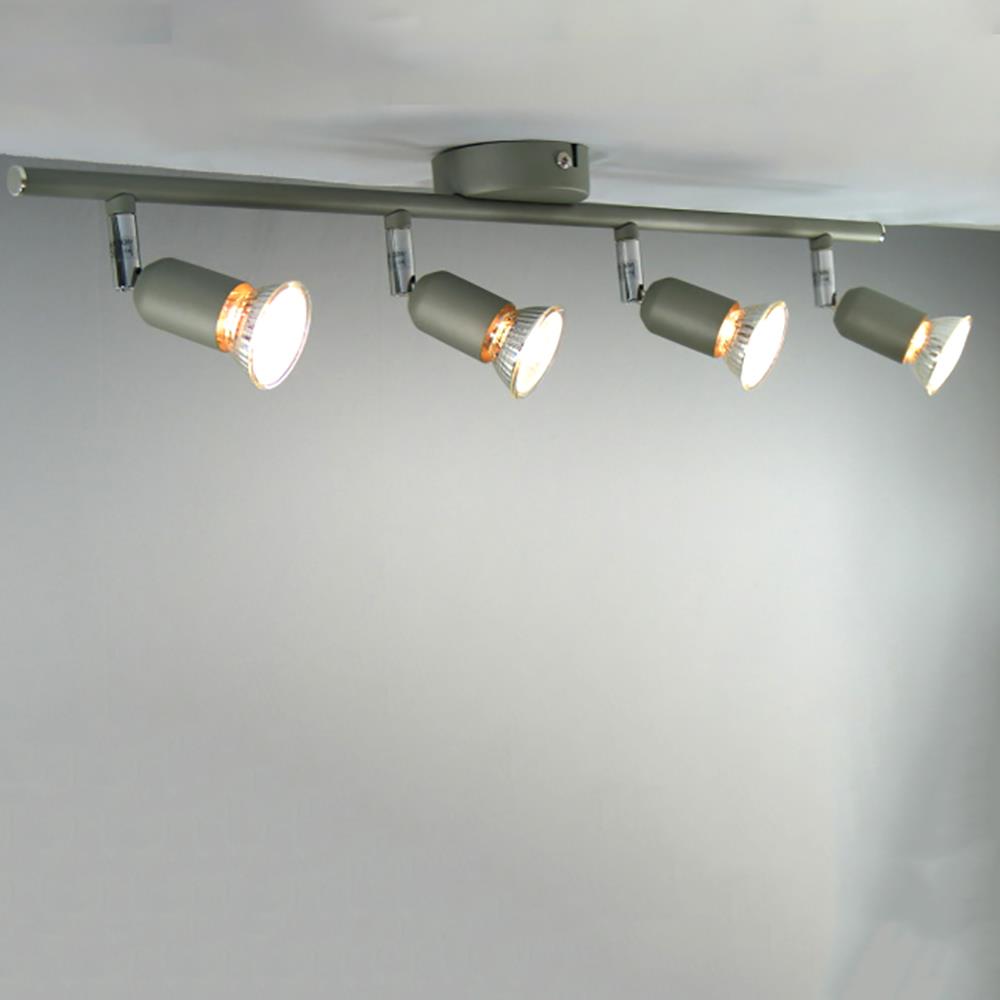Halogen-Deckenspot-Strahler 4-flammig titan