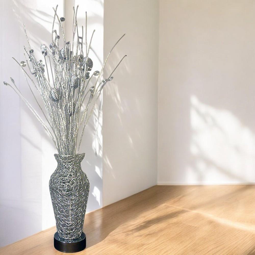 Stehleuchte OLIVIA  8 flammig aus Alu-Draht Standleuchte Blumenleuchte